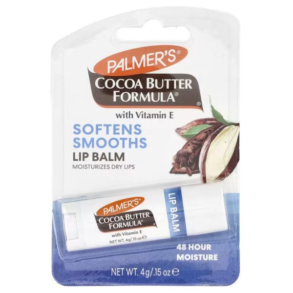 Palmer's, Cocoa Butter Formula, Vitamine E, Baume à lèvres adoucissant et lissant, Lot de 2, 4 g pièce – Image 2