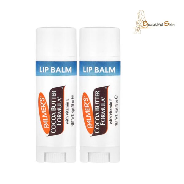 Palmer's, Cocoa Butter Formula, Vitamine E, Baume à lèvres adoucissant et lissant, Lot de 2, 4 g pièce