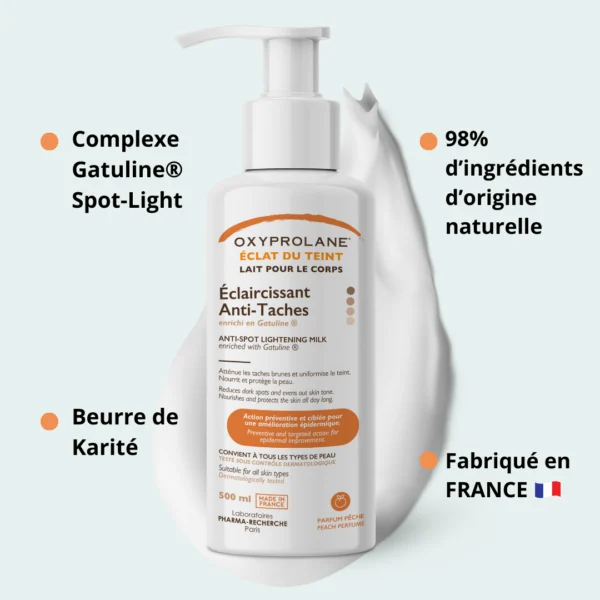 Oxyprolane Lait éclaircissant – éclat du teint , 500ml – Image 2