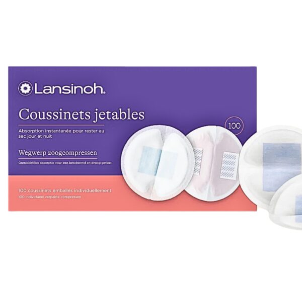 Lansinoh Lot de 100 coussinets d'allaitement Blanc – Image 2