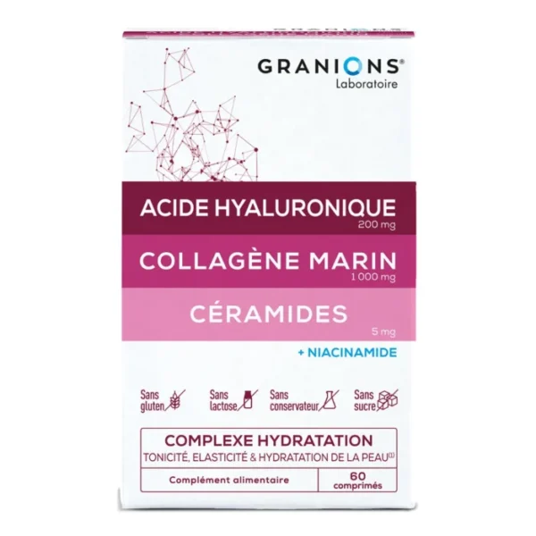 Complexe Hydratation - Tonicité, Elasticité & Hydratation Peau, 60 comprimés
